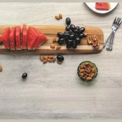 TeakHaus Long Edge Grain Cutting/Serving Board W/Rounded Edge (Rectangle) | 22.5" X 5" X 0.55" -Knife Sets Shop 02.9 elegant 205