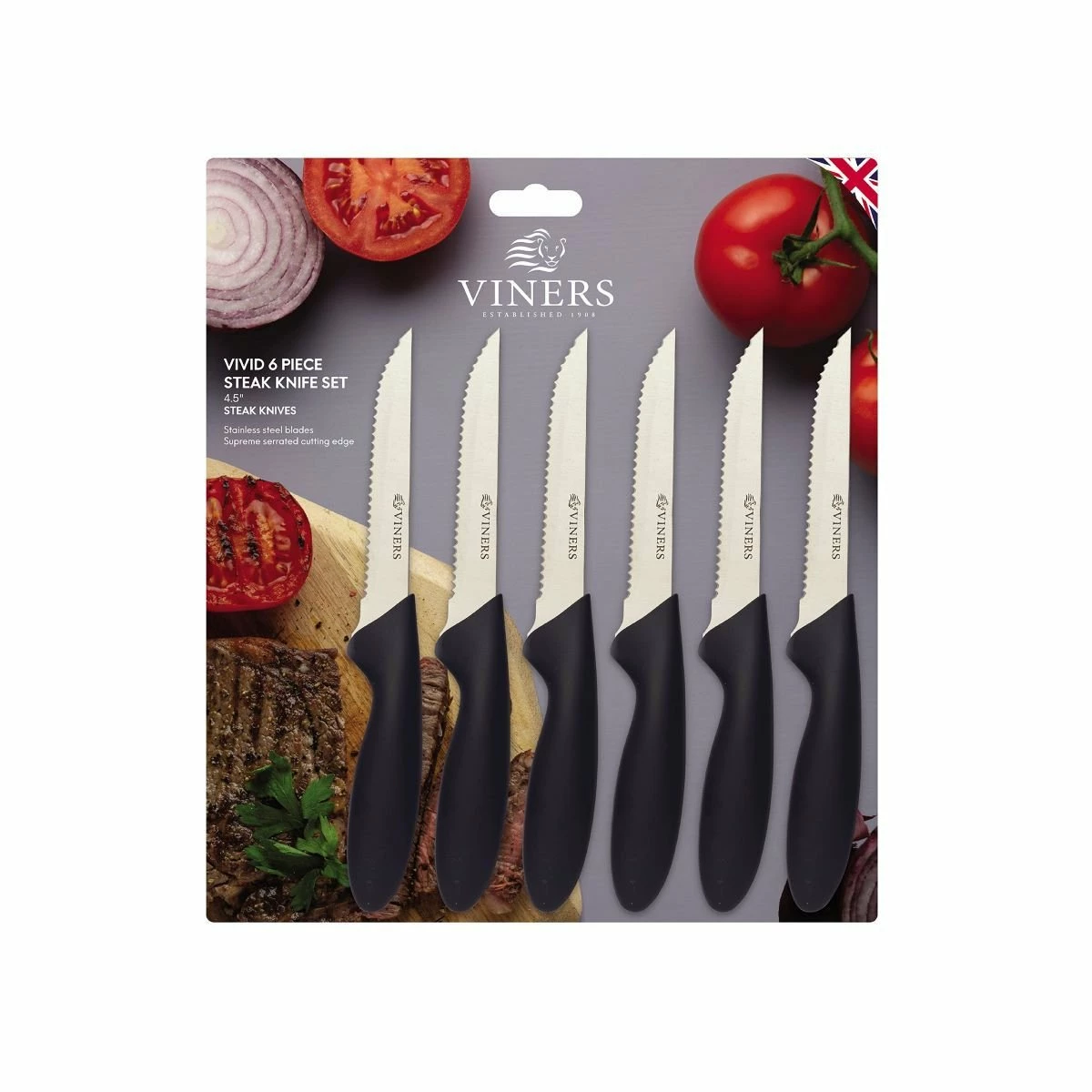 Viners Vivid Steak Knife Set | 6-Piece 4 Viners Vivid Steak Knife Set | 6-Piece - Image 2