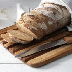 TeakHaus Edge Grain Bread Board | 16" X 11" X 0.55" -Knife Sets Shop 04.1 essential 409 1