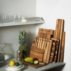 TeakHaus Edge Grain Serving Board | 22" X 5" X 0.5" -Knife Sets Shop 04.2 essential 2
