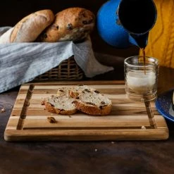 TeakHaus Edge Grain Cutting/Serving Board + Juice Canal (Square) | 11.75" X 11.75" X 0.5" -Knife Sets Shop 04.7 essential 407 1