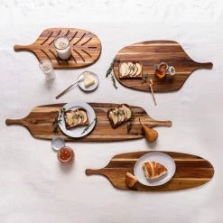 TeakHaus Canoe Board (Large) | 21.5" X 11.5" X 0.5" -Knife Sets Shop 07.10 canoe 3