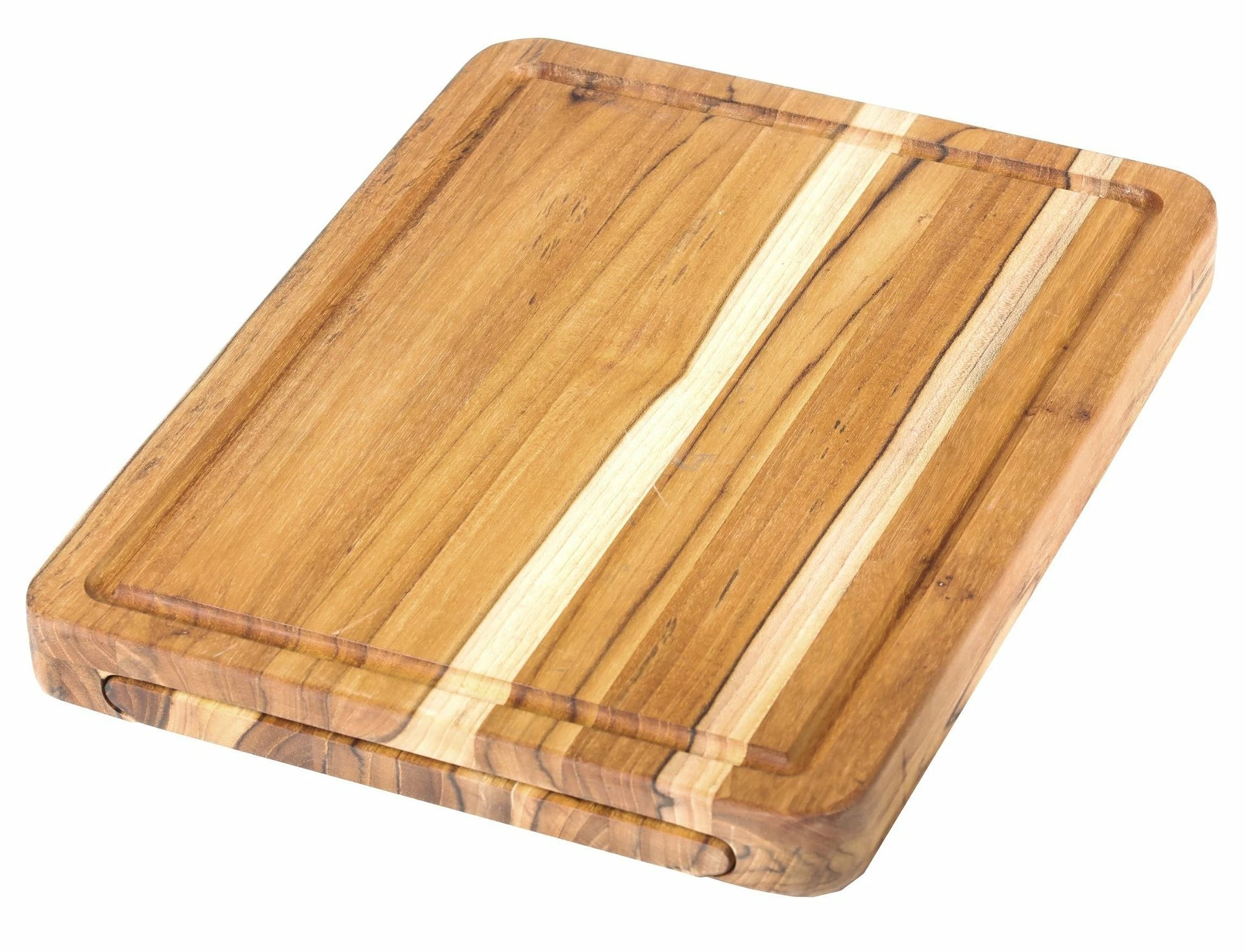 TeakHaus Edge Grain Cutting Board W/Small Board + Juice Canal (Rectangle) | 16" X 12" X 1.25" 3 TeakHaus Edge Grain Cutting Board W/Small Board + Juice Canal (Rectangle) | 16" X 12" X 1.25"
