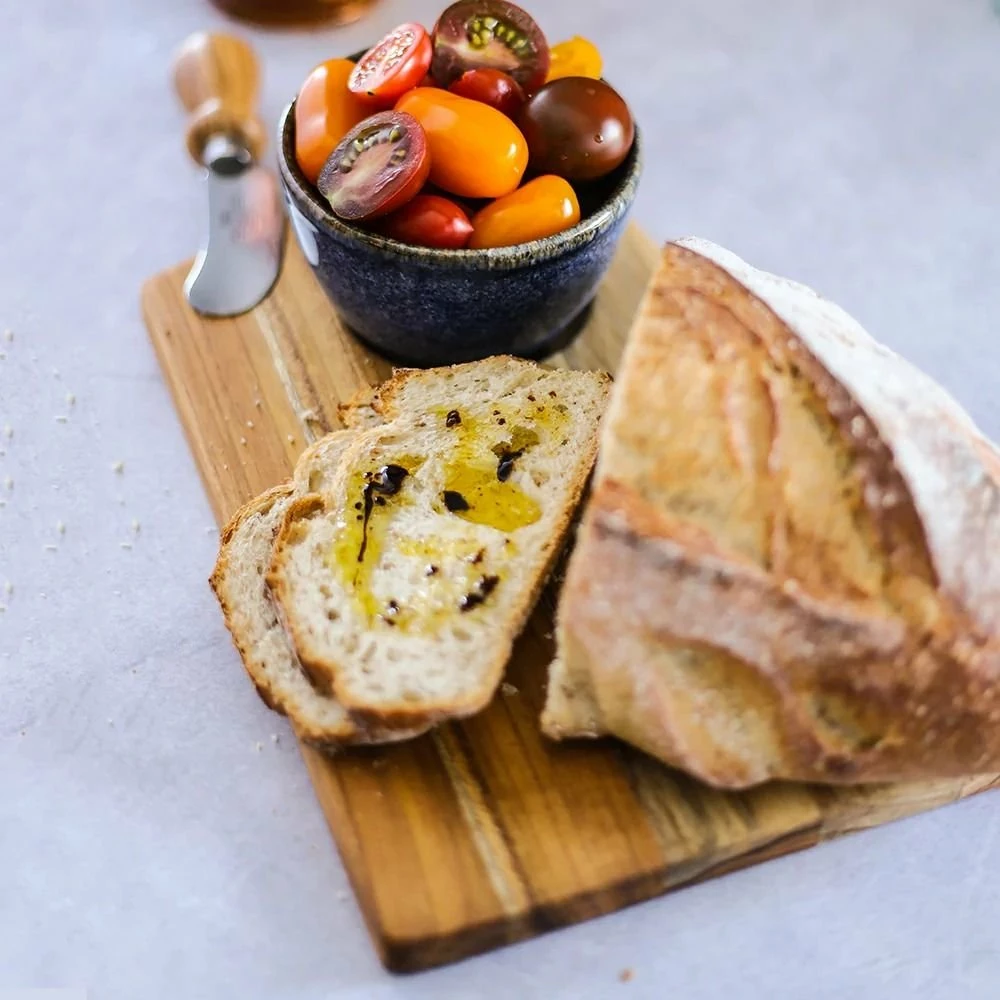 TeakHaus Trapeze Edge Grain Cutting/Serving Board | 11" X 7" X .55" 5 TeakHaus Trapeze Edge Grain Cutting/Serving Board | 11" X 7" X .55" - Image 3