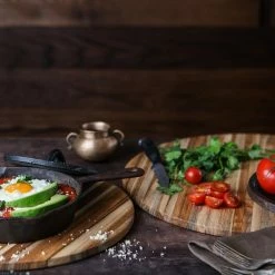 TeakHaus Edge Grain Cutting/Serving Board (Round) | 18" X 0.55"