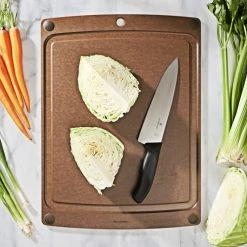 Epicurean All-in-One Series Cutting Board 10" × 7" | Nutmeg/Brown  -Knife Sets Shop 20x15 nutmeg aio l 1190x952 2