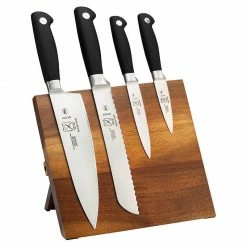Mercer Cutlery Genesis 5-Piece Magnetic Board Set | Acacia & Black