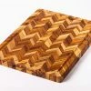 TeakHaus Herringbone Edge-Grain Cutting/Serving Board W/Hand Grips + Juice Canal (Rectangle) | 20" X 16" X 1.5"