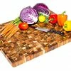 TeakHaus End Grain Carving Board W/Hand Grip (Rectangle) | 24" X 18" X 1.5" 1 TeakHaus End Grain Carving Board W/Hand Grip (Rectangle) | 24" X 18" X 1.5" -Knife Sets Shop 332 proteak end grain cutting board 24x18 1