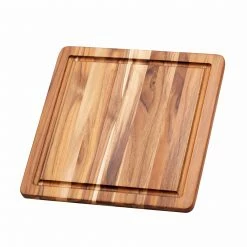 TeakHaus Edge Grain Cutting/Serving Board + Juice Canal (Square) | 11.75" X 11.75" X 0.5"