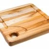 TeakHaus Edge Grain Marine Board W/Corner Hole + Juice Canal (Square) | 8" X 8" X 0.75" -Knife Sets Shop 513 pt proteak marine cutting board with corner hole edge grain