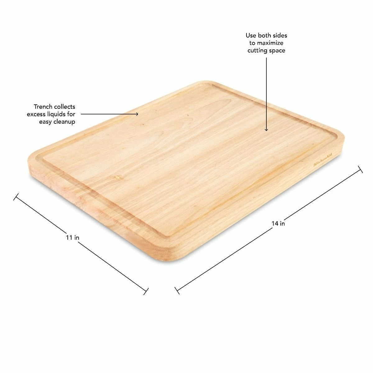 KitchenAid Non-Electrics KitchenAid Classic Wood Cutting Board | 11" X 14" 4 KitchenAid Non-Electrics KitchenAid Classic Wood Cutting Board | 11" X 14" - Image 2
