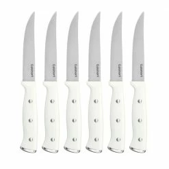 Cuisinart Classic 6-Piece Triple Rivet Steak Knife Set | White