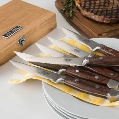 Viking 6-Piece Steak Knife Set With Box | Red -Knife Sets Shop 81rp gihkzl. ac sl1500