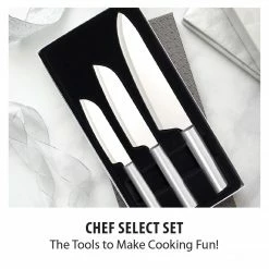 Rada Cutlery 3-Piece Chef's Select Gift Set | Silver 9 Rada Cutlery 3-Piece Chef's Select Gift Set | Silver -Knife Sets Shop chef select gift set s57 text1 5000x