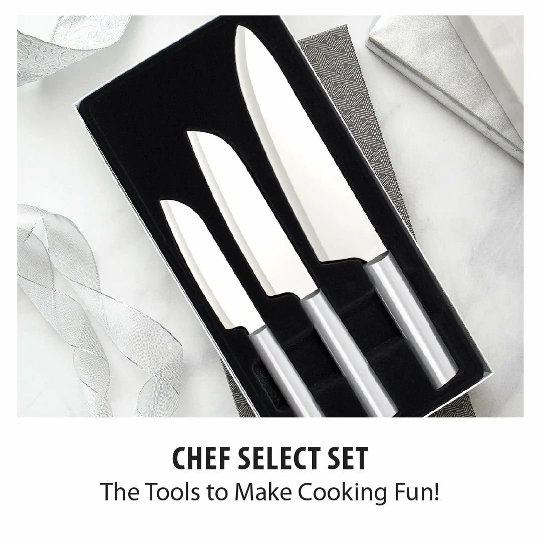 Rada Cutlery 3-Piece Chef's Select Gift Set | Silver 5 Rada Cutlery 3-Piece Chef's Select Gift Set | Silver - Image 3
