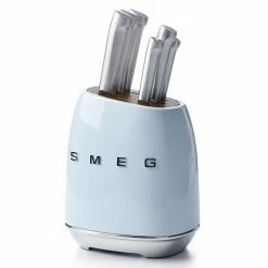 SMEG 7-Piece Knife Block Set | Pastel Blue