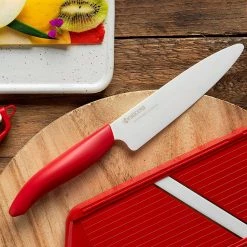 Kyocera Revolution Red & White Ceramic 3-Piece Knife Set -Knife Sets Shop fk 3pc whrd b