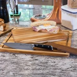 TeakHaus Edge Grain Essential Cutting Boards (Set Of 2) | 18" X 14" & 14" X 10" 18 TeakHaus Edge Grain Essential Cutting Boards (Set Of 2) | 18" X 14" & 14" X 10" -Knife Sets Shop gift guide images smaller 0046 gift guides 2022 2671