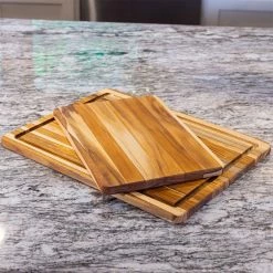 TeakHaus Edge Grain Essential Cutting Boards (Set Of 2) | 18" X 14" & 14" X 10" 16 TeakHaus Edge Grain Essential Cutting Boards (Set Of 2) | 18" X 14" & 14" X 10" -Knife Sets Shop gift guide images smaller 0063 gift guides 2022 2575 copy