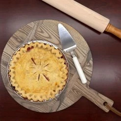 JK Adams 1761 Collection Round Serving Board | 23.75" X 19.25" -Knife Sets Shop jk adams ash driftwood round board medium lifestyle pie rolling pin pop