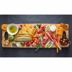 JK Adams Grafton Collection Serving Board | 27" X 10" -Knife Sets Shop jk adams cherry cheese board overhead lifestyle pop