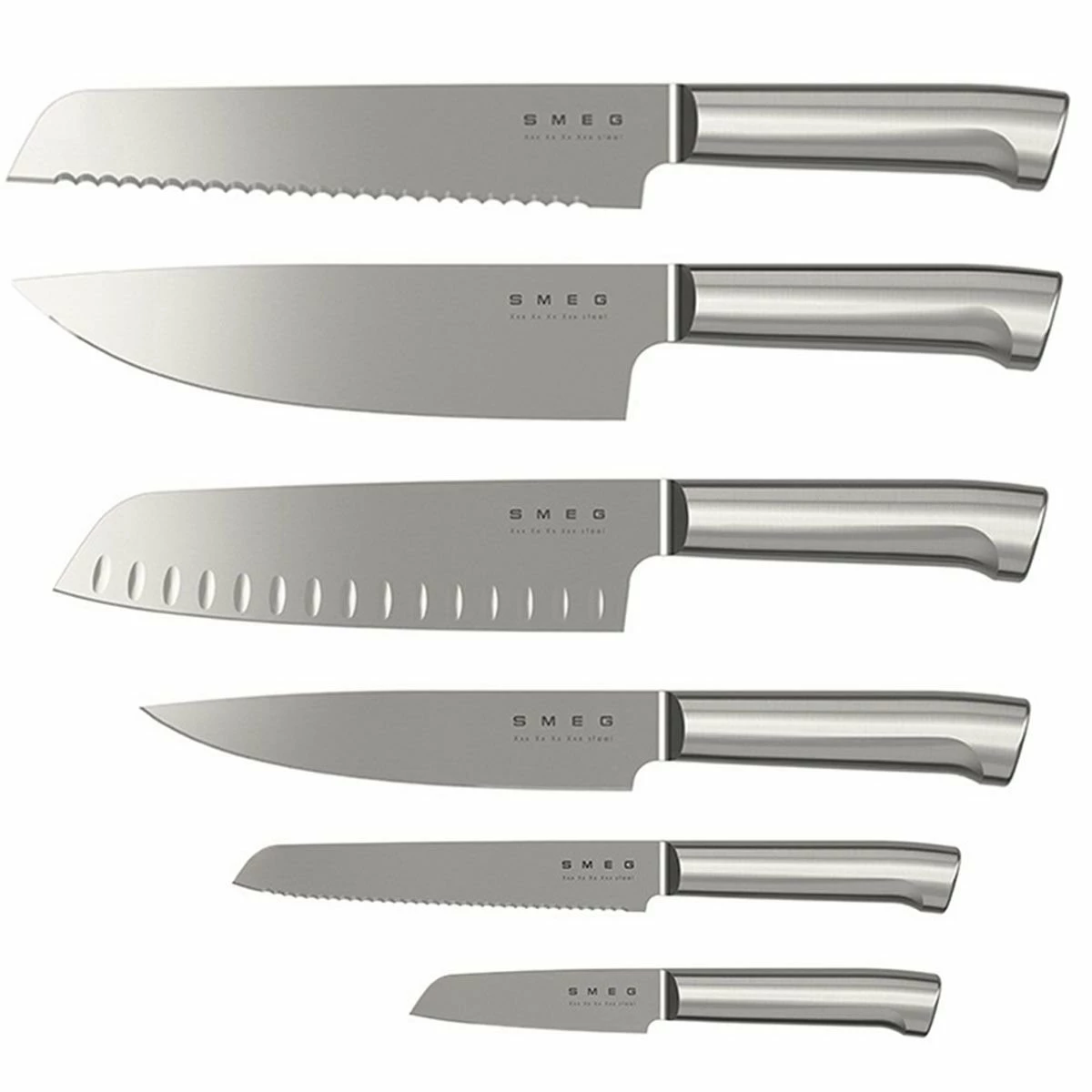 SMEG 7-Piece Knife Block Set | Cream 5 SMEG 7-Piece Knife Block Set | Cream - Image 3