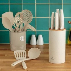 Viners Organic Natural Knife Block Set | 6-Piece 8 Viners Organic Natural Knife Block Set | 6-Piece -Knife Sets Shop live cream