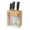 Mercer Cutlery Renaissance 6-Piece Knife Block Set | Beechwood & Glass -Knife Sets Shop m23505