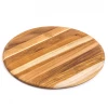 TeakHaus Elegant Round Edge Grain Cutting/Serving Board | 13" X 0.55" -Knife Sets Shop main image 1
