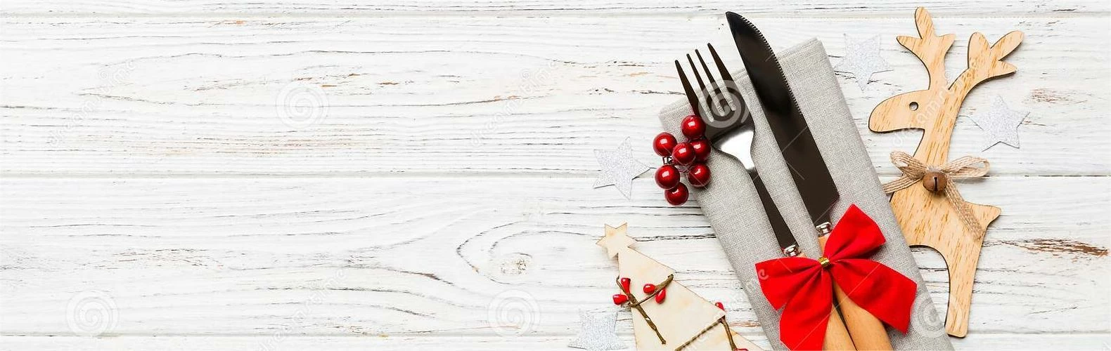 Knife Sets Shop 1 Knife Sets Shop -Knife Sets Shop new year banner set fork knife napkin top view christmas decorations reindeer wooden background holiday family dinner 194479105
