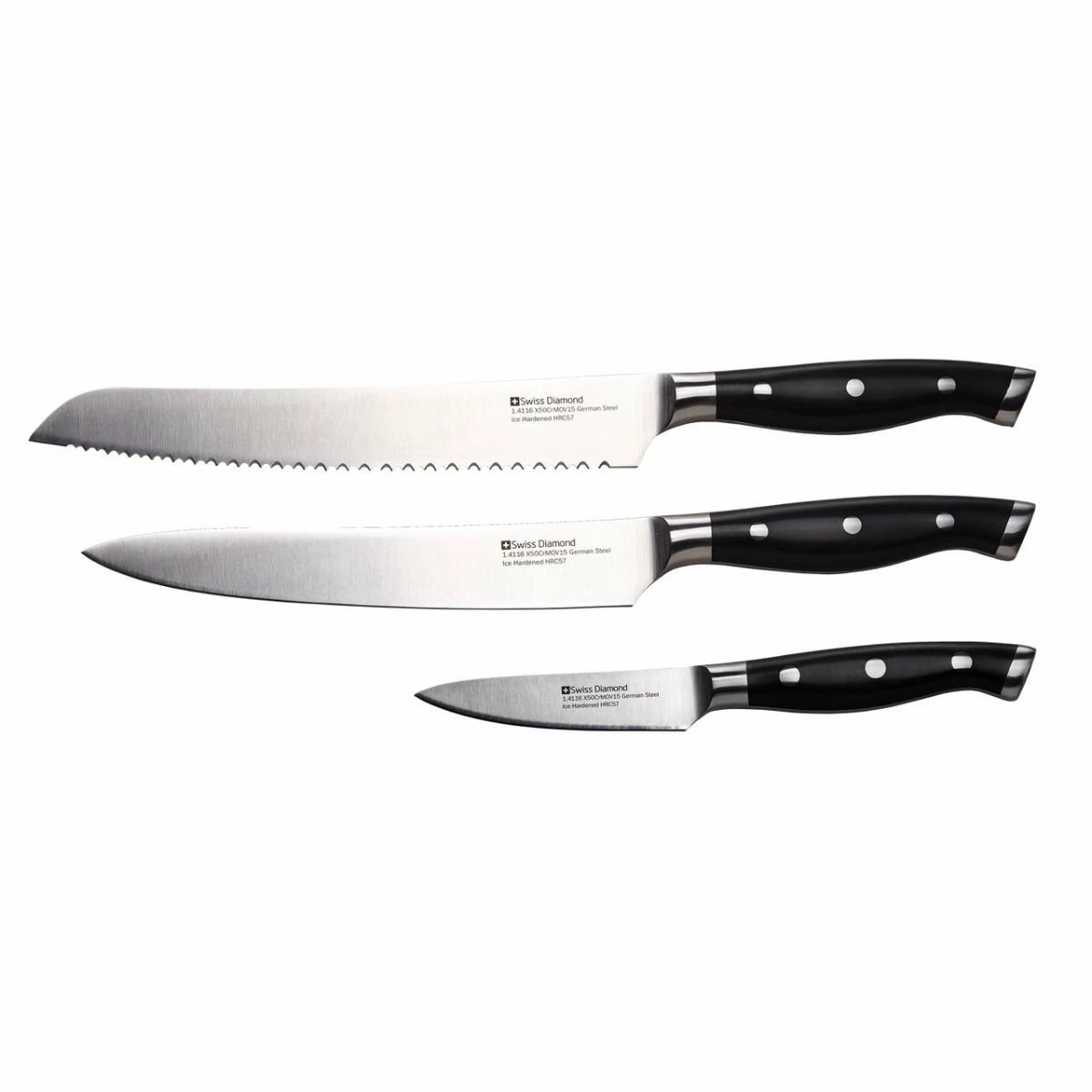 Swiss Diamond | 3-Piece Essentials Knife Set 3 Swiss Diamond | 3-Piece Essentials Knife Set