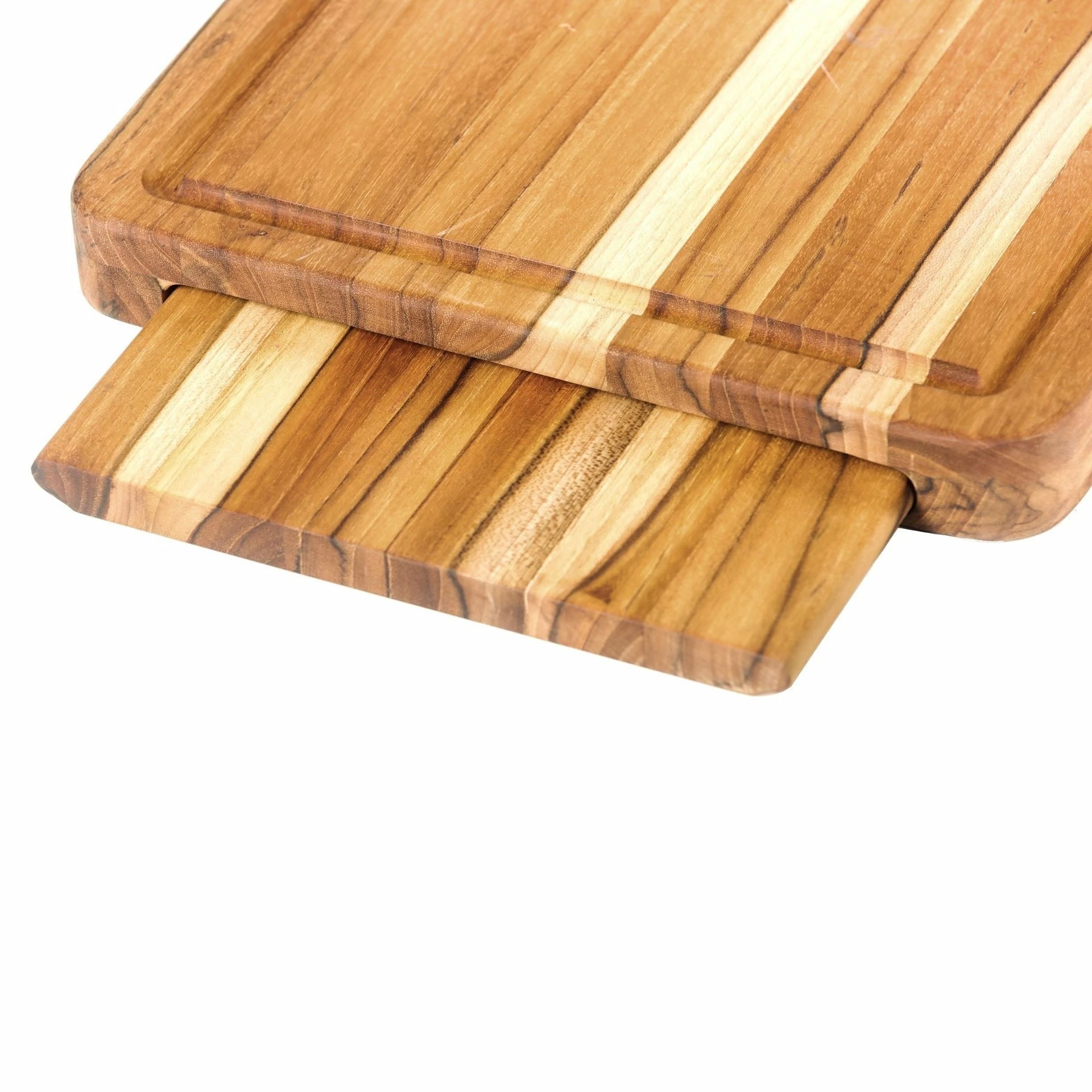 TeakHaus Edge Grain Cutting Board W/Small Board + Juice Canal (Rectangle) | 16" X 12" X 1.25" 4 TeakHaus Edge Grain Cutting Board W/Small Board + Juice Canal (Rectangle) | 16" X 12" X 1.25" - Image 2