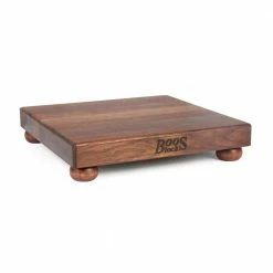 John Boos Walnut Cutting Board With Wooden Bun Feet - 12"